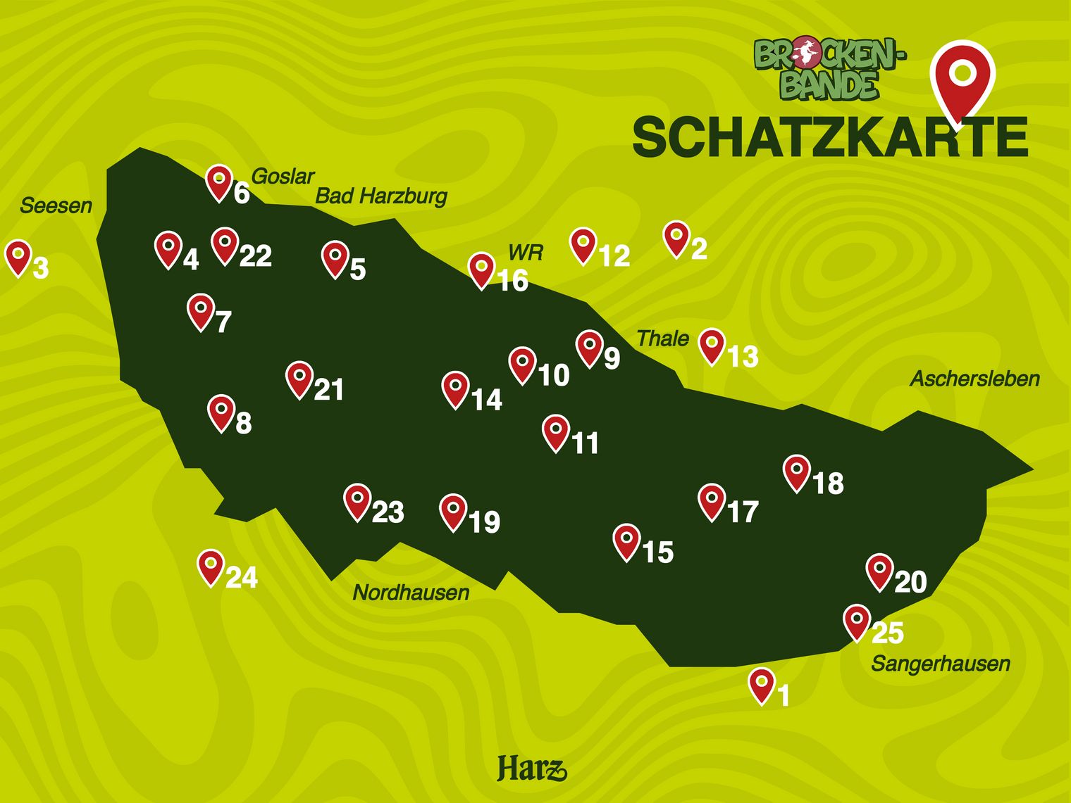 Findet die Brockenbande - Schatzkarte