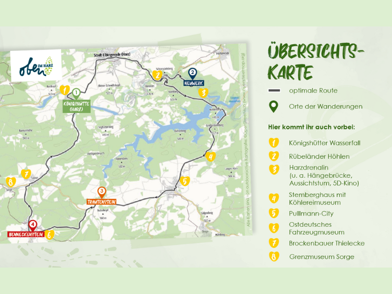 Rätseltour Das Erbe der Raben Übersichtskarte